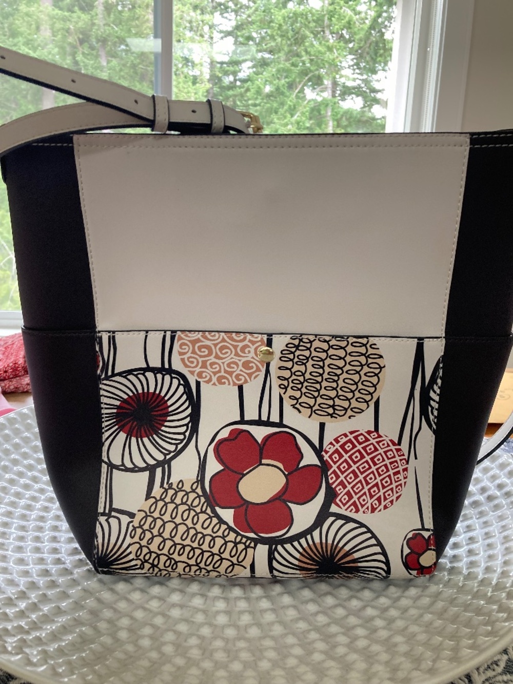 Purse with Handle and Snap Closure, Man-Made Materials
